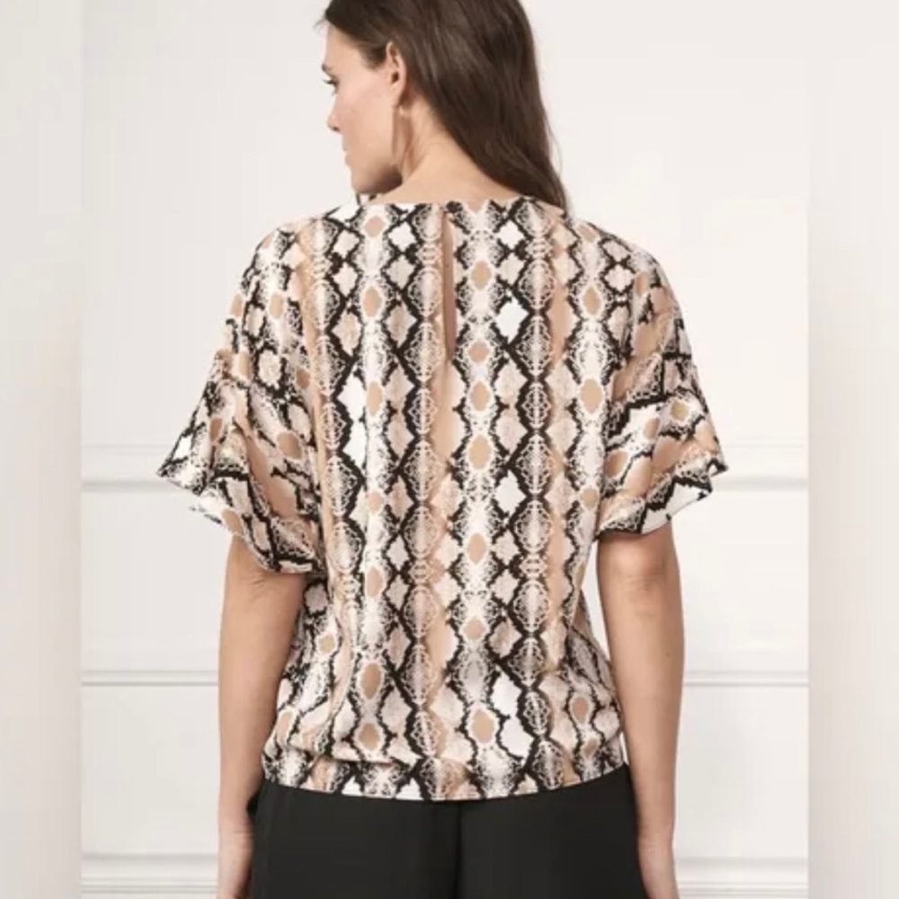Three Eighty Two | Women’s Josh Ruffle Python Tee XS $78 - Picture 5 of 5
